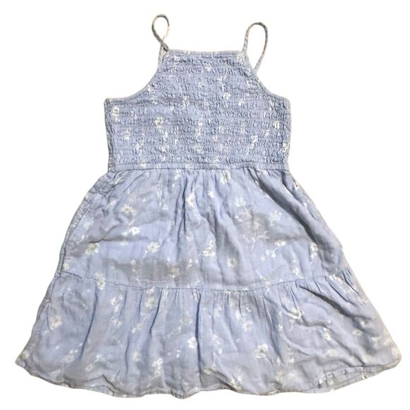 Abercrombie & Fitch Kids' Girls Dress Pockets Size 11-12 Blue White Floral Party - Picture 1 of 4
